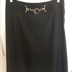 Black pinstripe skirt